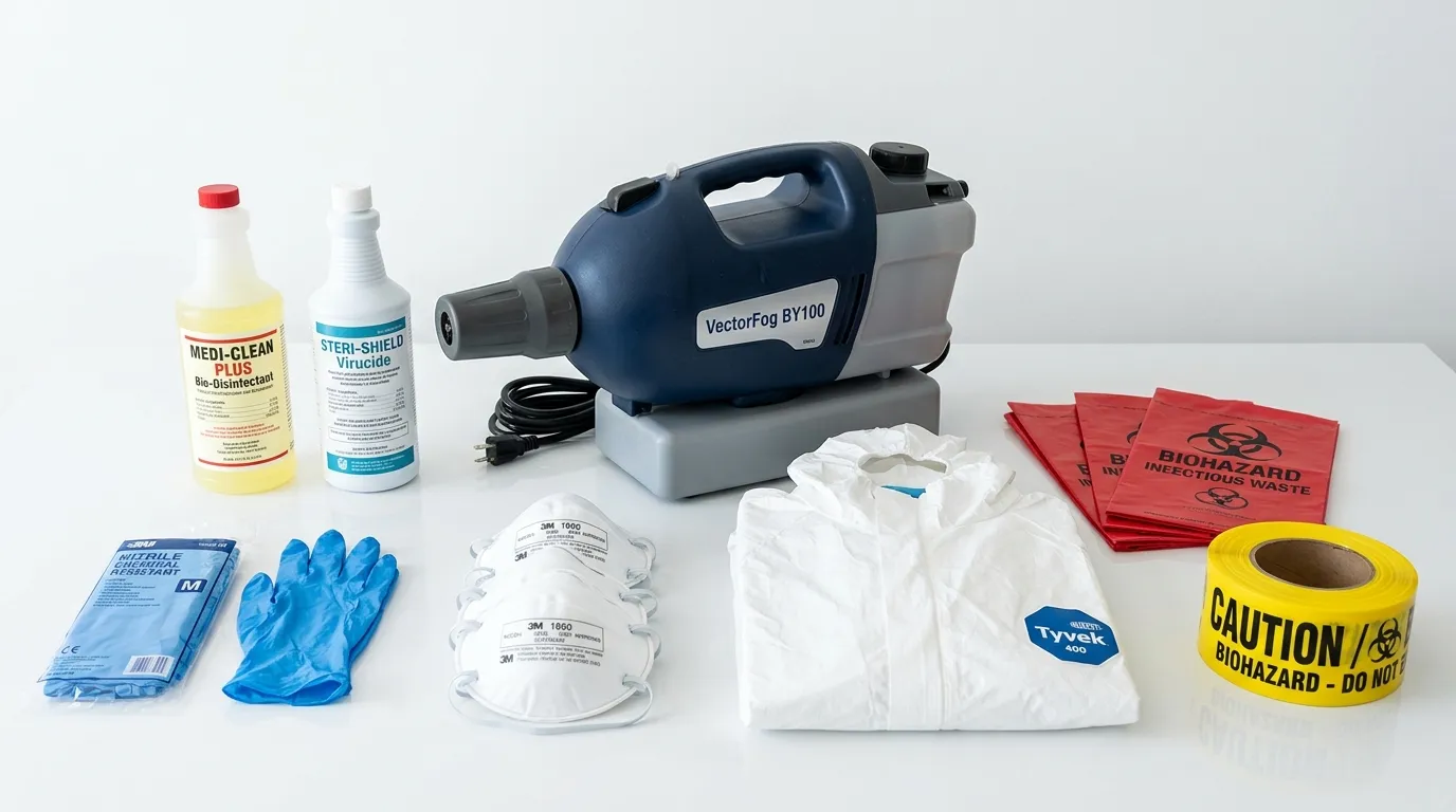 Professional biohazard remediation crew working in Forest Hills